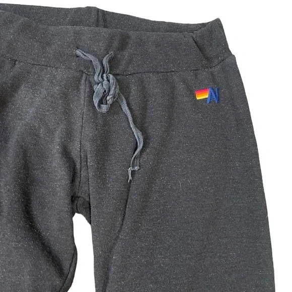 Aviator Nation Dark Grey Rainbow Prism Jogger Size M - Picture 6 of 11